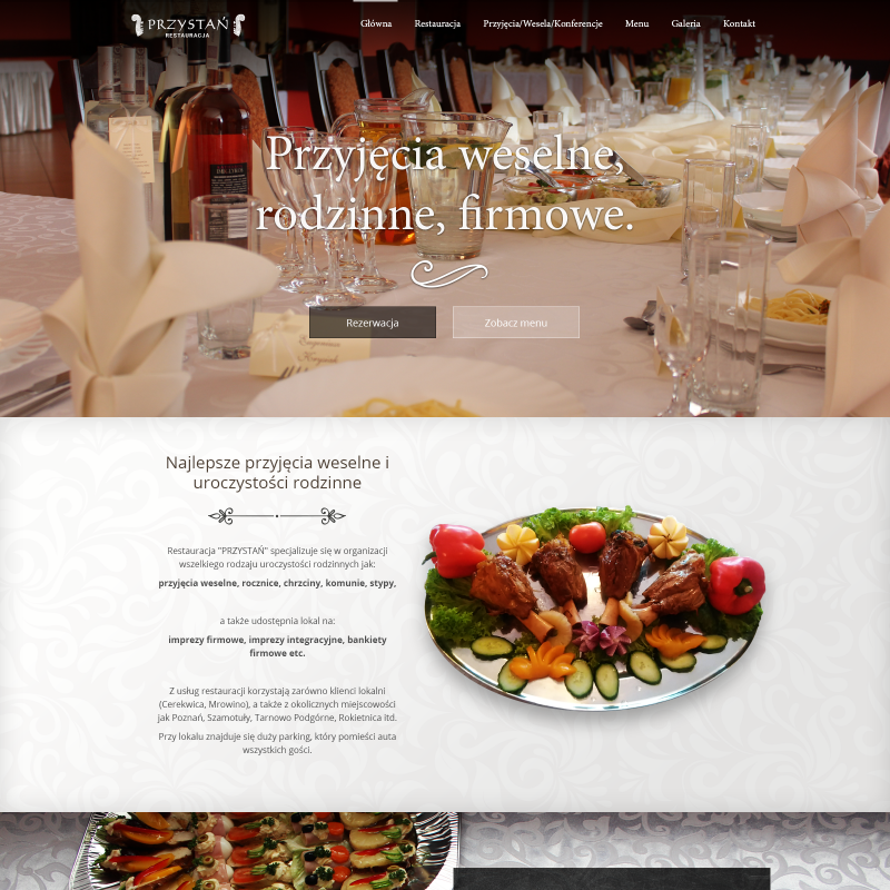 Portfolio - projekt strony dla restauracji
