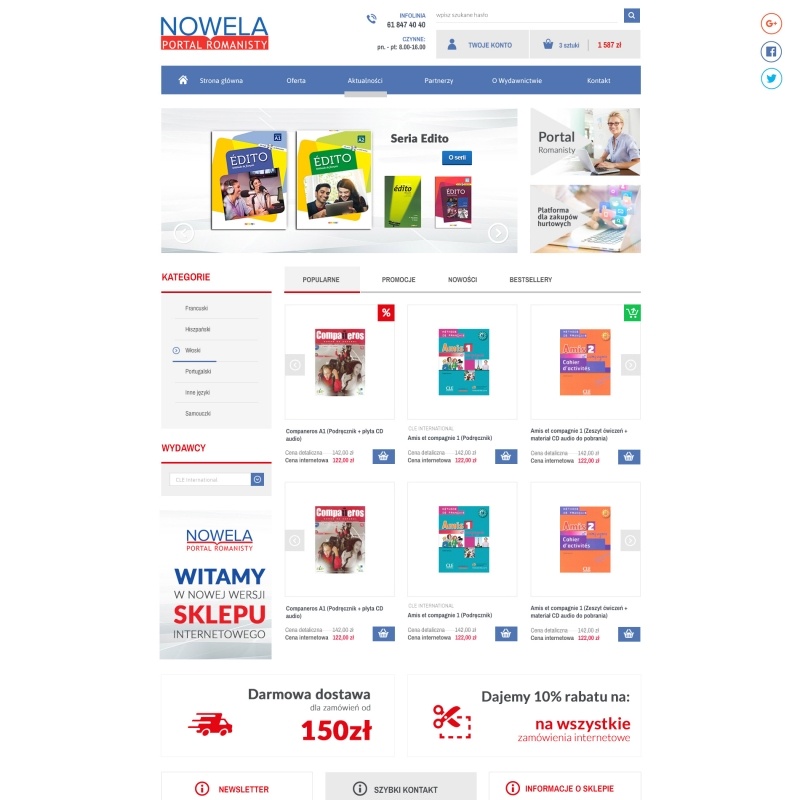 nowela.pl - projekt sklepu internetowego