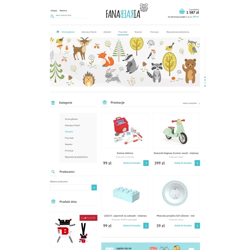 projekt sklepu Prestashop z zabawkami