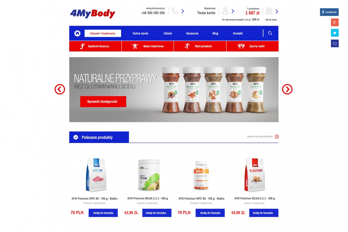 Portfolio - sklep z suplementami